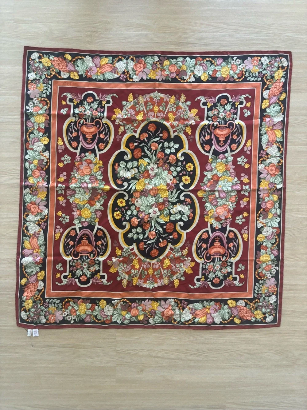 Loewe Silk Twill Floral Print Scarf